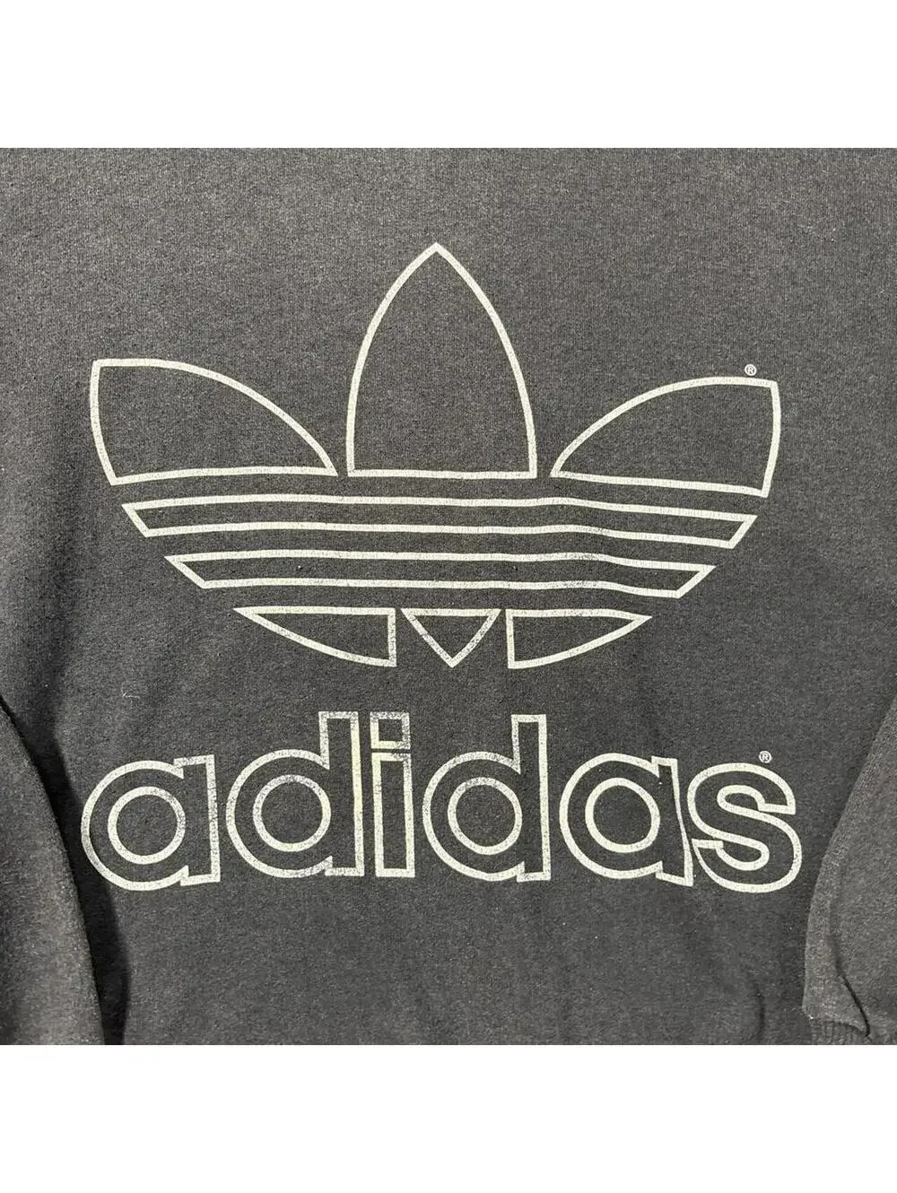 Vintage 80s Adidas Trefoil Crewneck Sweatshirt Navy Made in USA